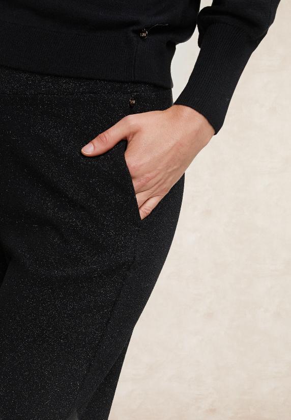 River Woods Lange Glitterbroek Zwart