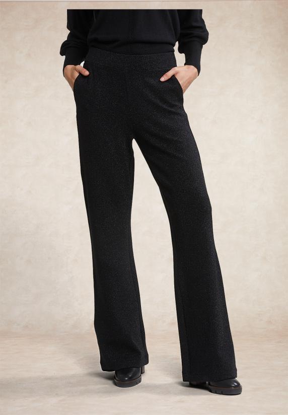 River Woods Lange Glitterbroek Zwart