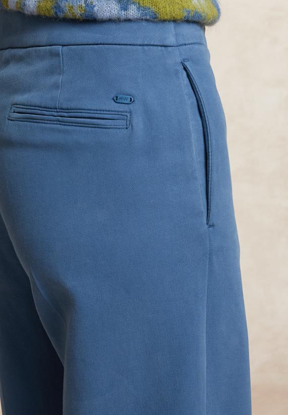 River Woods Lange Katoenen Broek Blauw