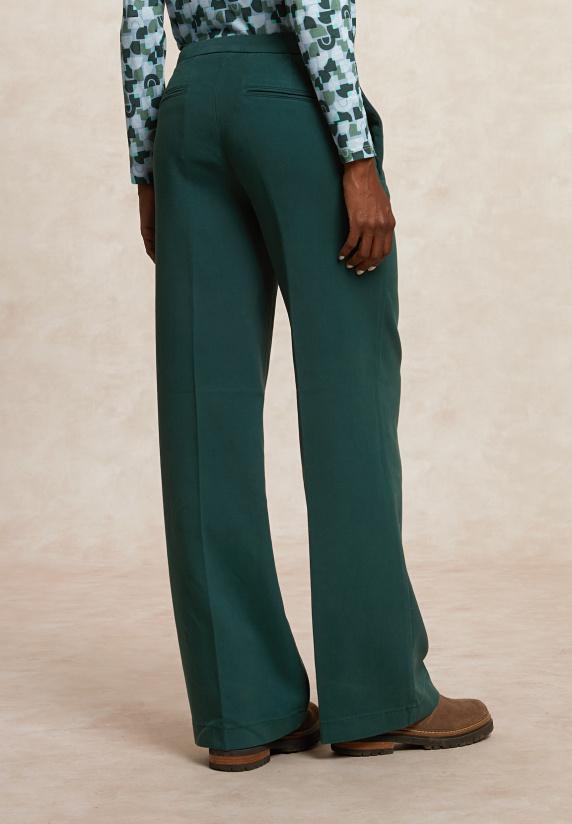 River Woods Lange Katoenen Broek Groen