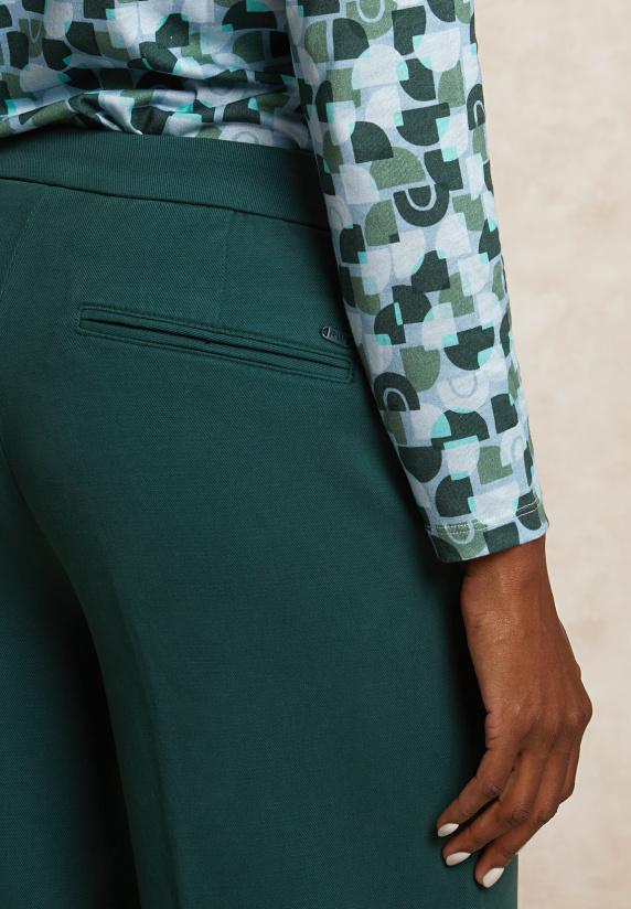 River Woods Lange Katoenen Broek Groen