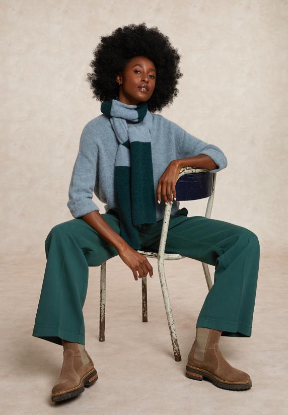 river woods Lange katoenen broek groen