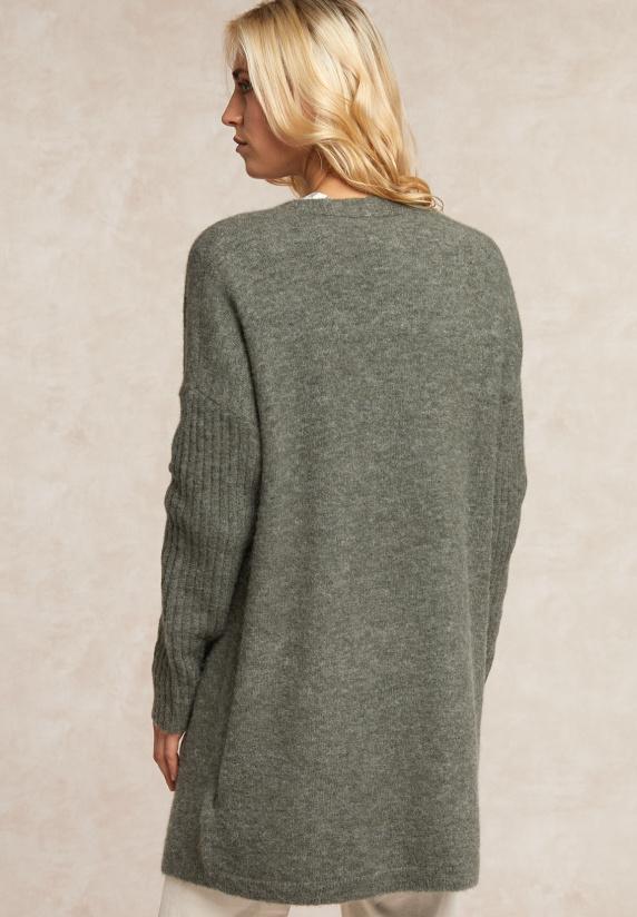 River Woods Lange V-hals Cardigan Khaki