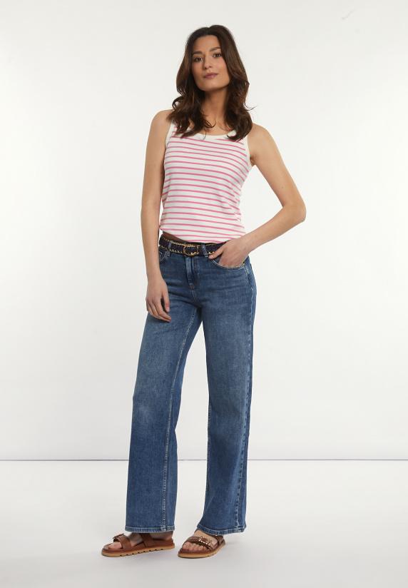 river woods Lange wijde jeansbroek blauw