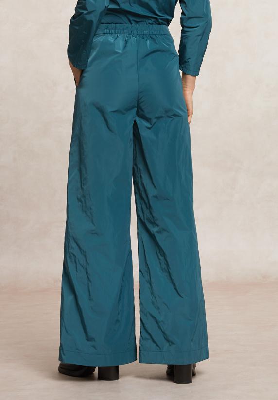 River Woods Lange Wijde Taffeta Broek Groen