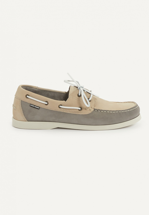 river woods Lederen bootschoenen met veters beige