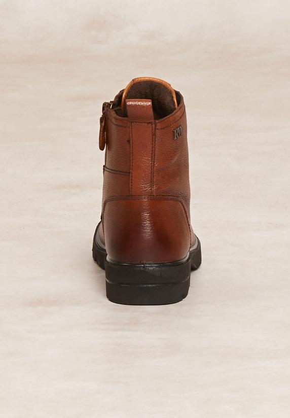 River Woods Lederen Enkellaarzen Met Veters Bruin