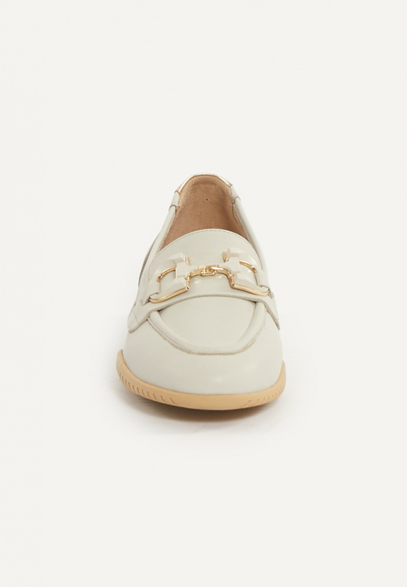 River Woods Lederen Loafers Beige