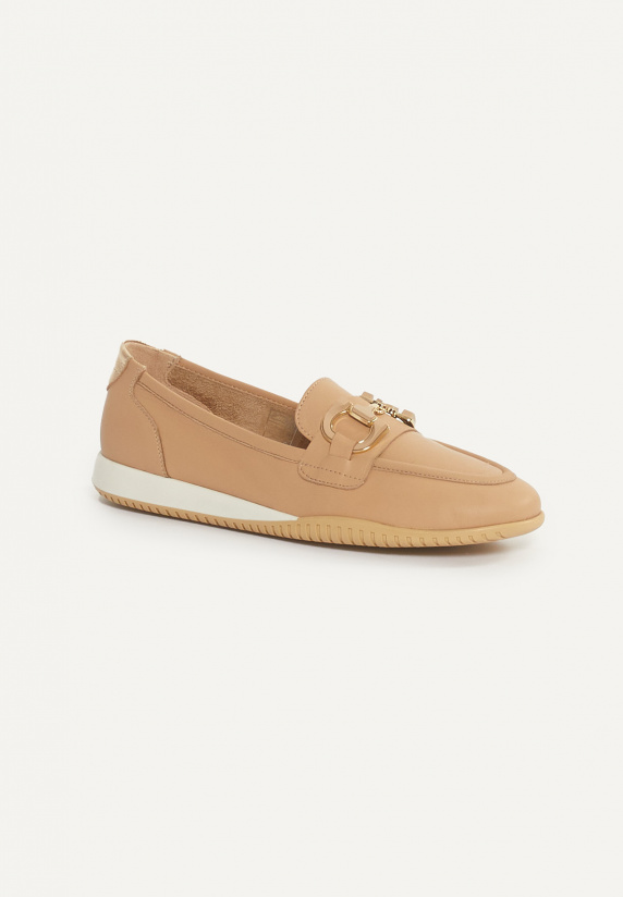 River Woods Lederen Loafers Camel