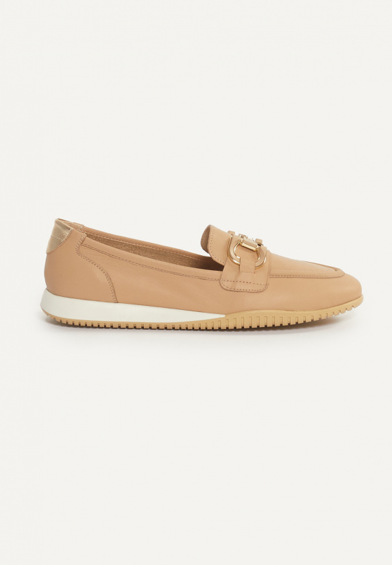 river woods Lederen loafers camel