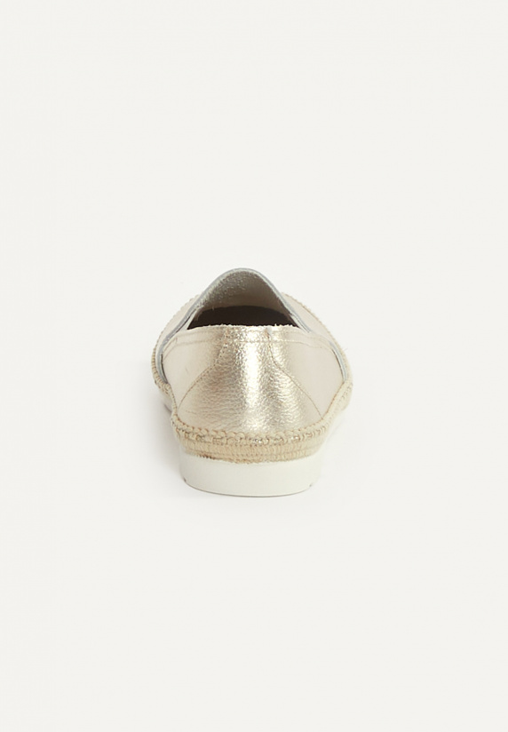 River Woods Lederen Loafers Goudkleur