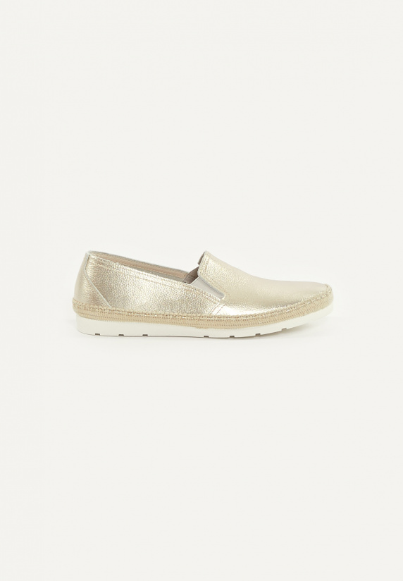 river woods Lederen loafers goudkleur