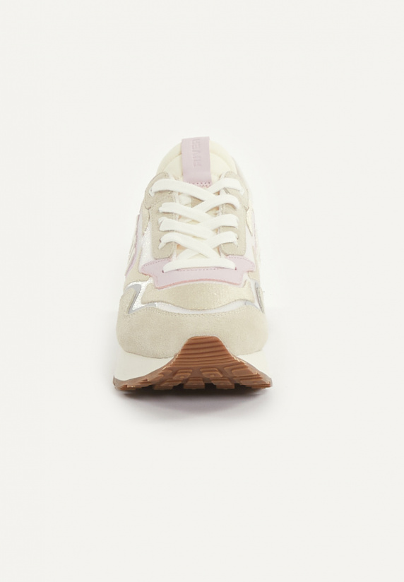 River Woods Lederen Sneakers Met Veters Beige