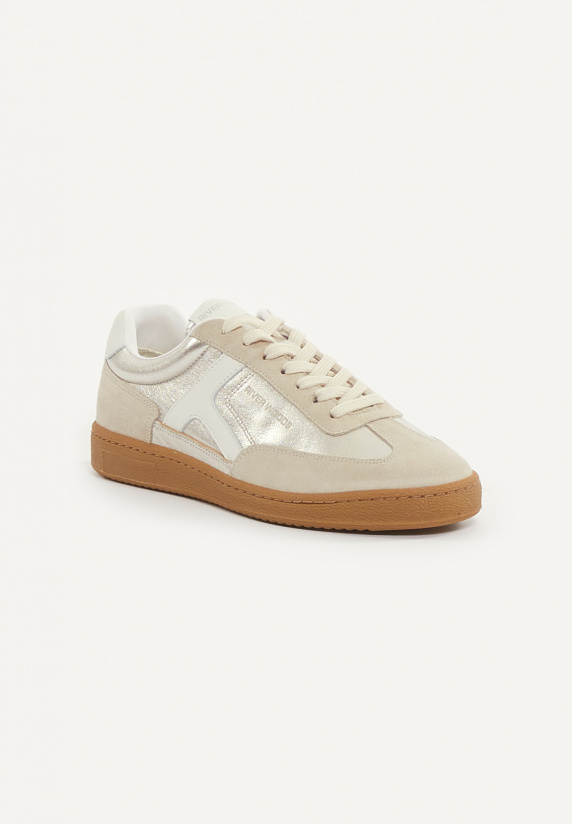 River Woods Lederen Sneakers Met Veters Beige