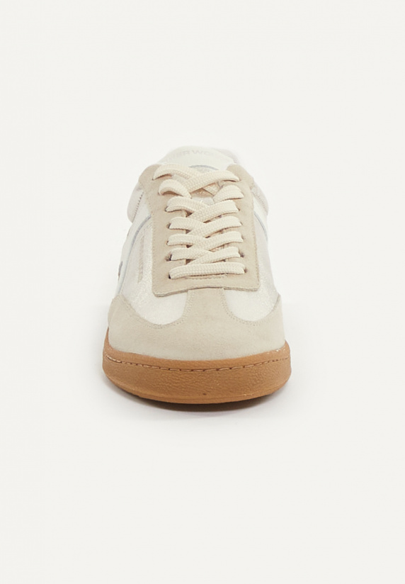 River Woods Lederen Sneakers Met Veters Beige