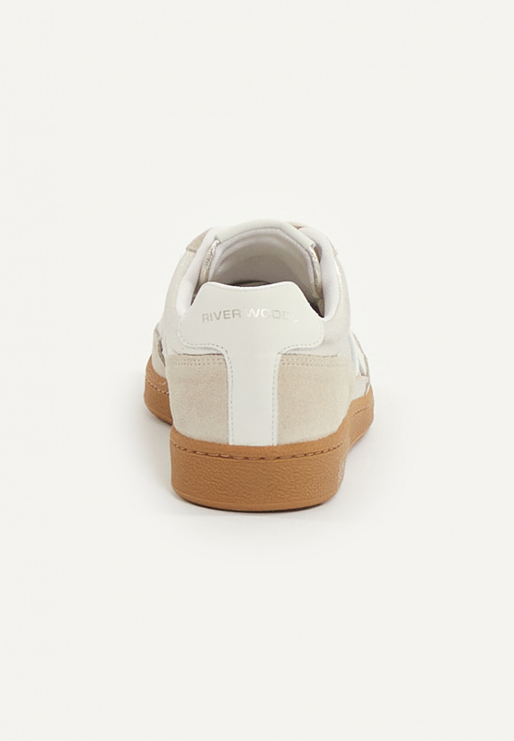 River Woods Lederen Sneakers Met Veters Beige