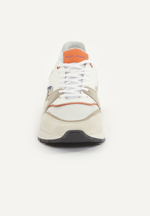 River Woods Lederen Sneakers Met Veters Beige