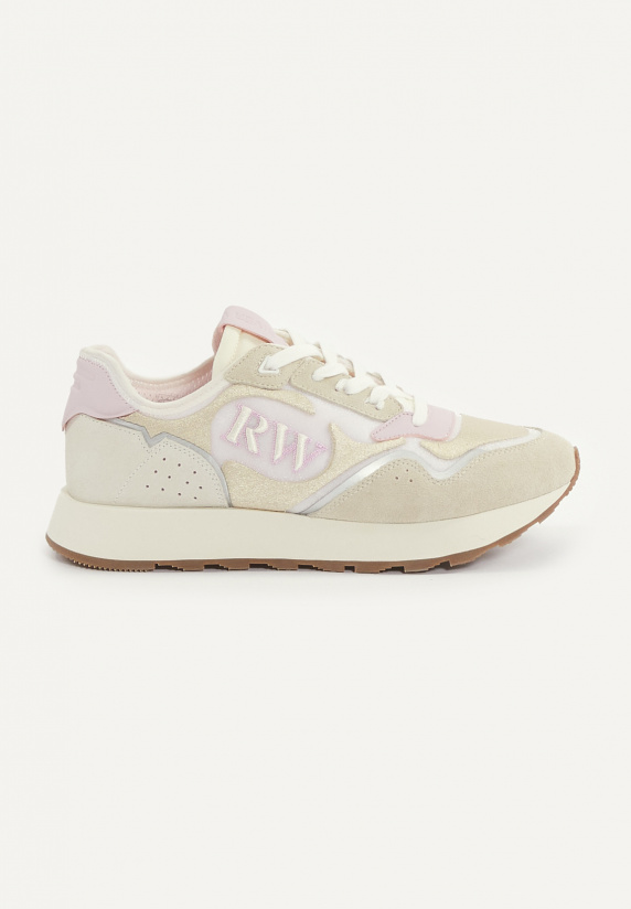 River Woods Lederen Sneakers Met Veters Beige
