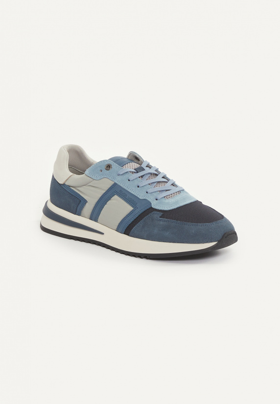 River Woods Lederen Sneakers Met Veters Blauw
