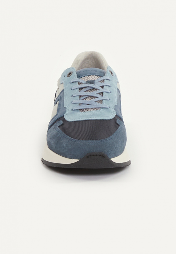 River Woods Lederen Sneakers Met Veters Blauw