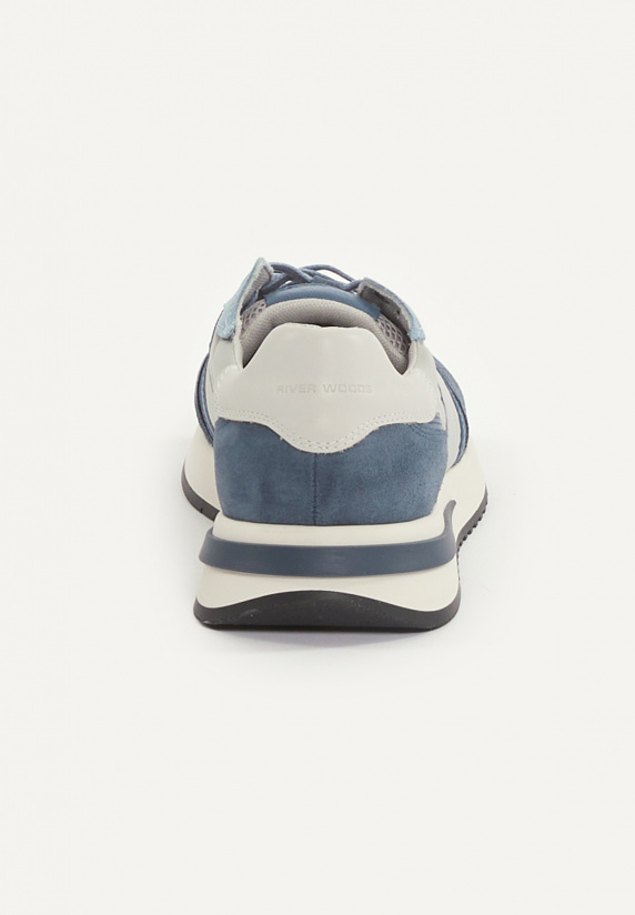 River Woods Lederen Sneakers Met Veters Blauw