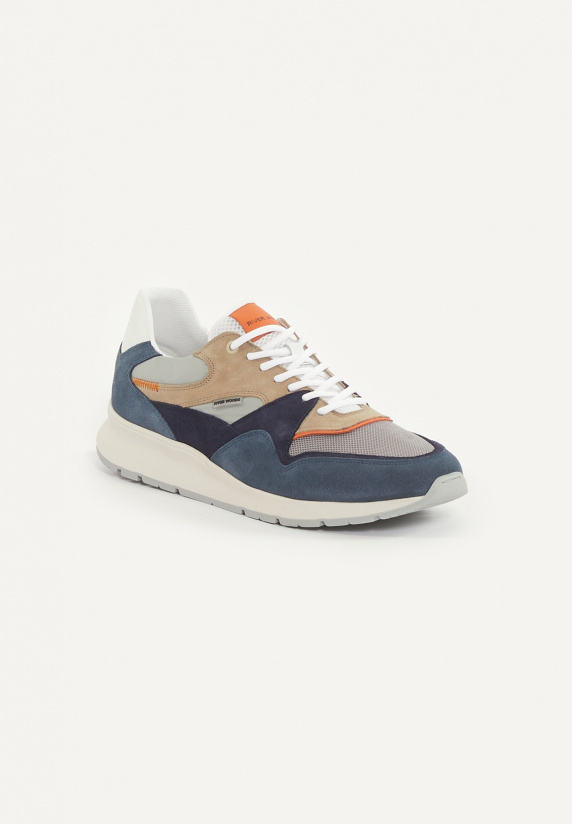 River Woods Lederen Sneakers Met Veters Blauw