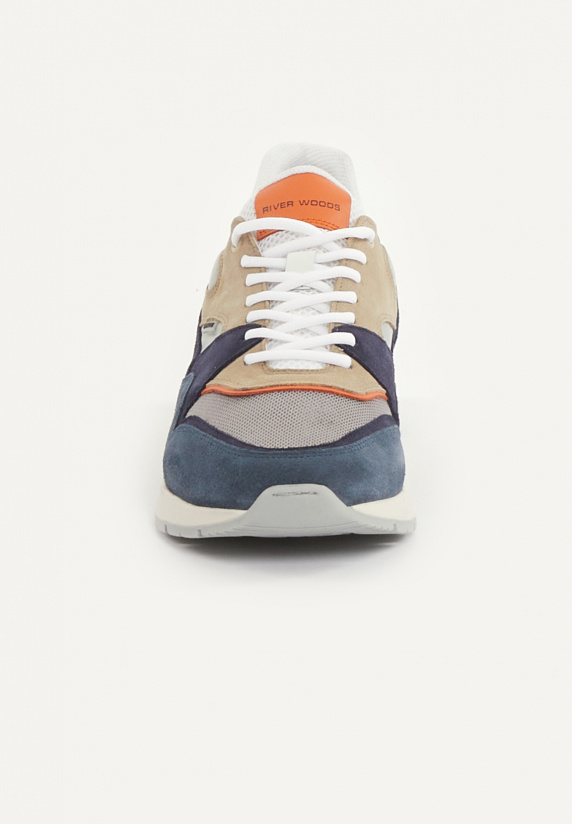 River Woods Lederen Sneakers Met Veters Blauw