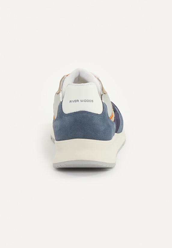 River Woods Lederen Sneakers Met Veters Blauw