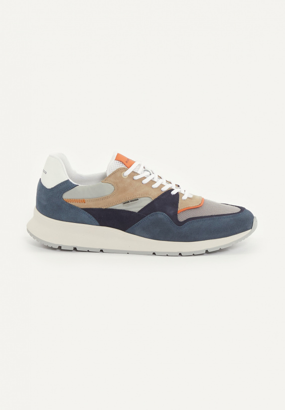 river woods Lederen sneakers met veters blauw