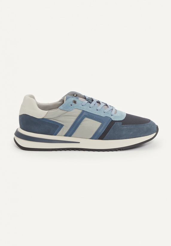 river woods Lederen sneakers met veters blauw