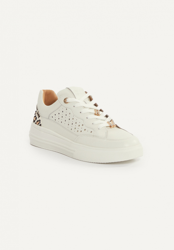 River Woods Lederen Sneakers Met Veters écru