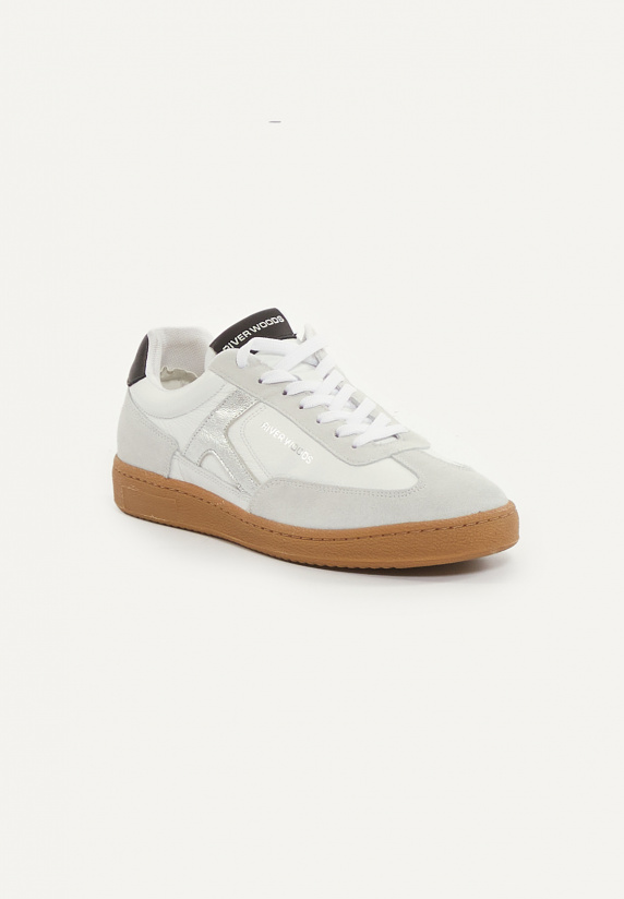 River Woods Lederen Sneakers Met Veters écru