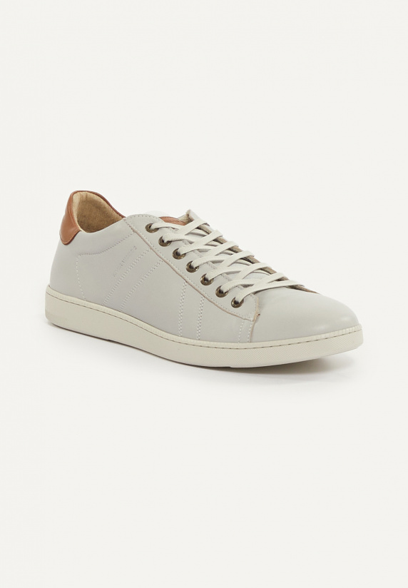 River Woods Lederen Sneakers Met Veters écru