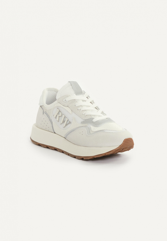 River Woods Lederen Sneakers Met Veters Wit