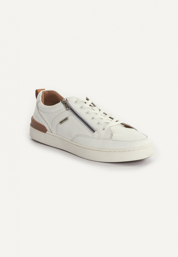 River Woods Lederen Sneakers Met Veters Wit