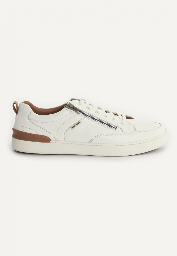 river woods Lederen sneakers met veters wit