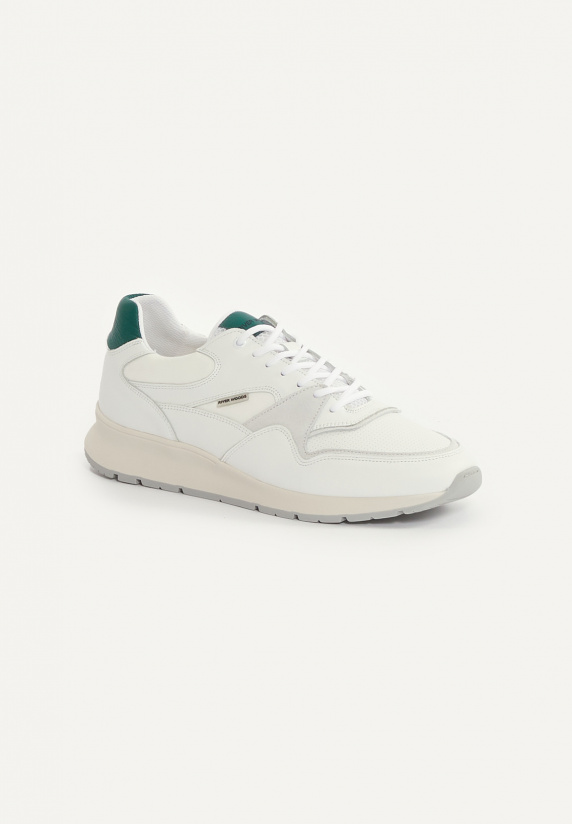 River Woods Lederen Sneakers Met Veters Wit