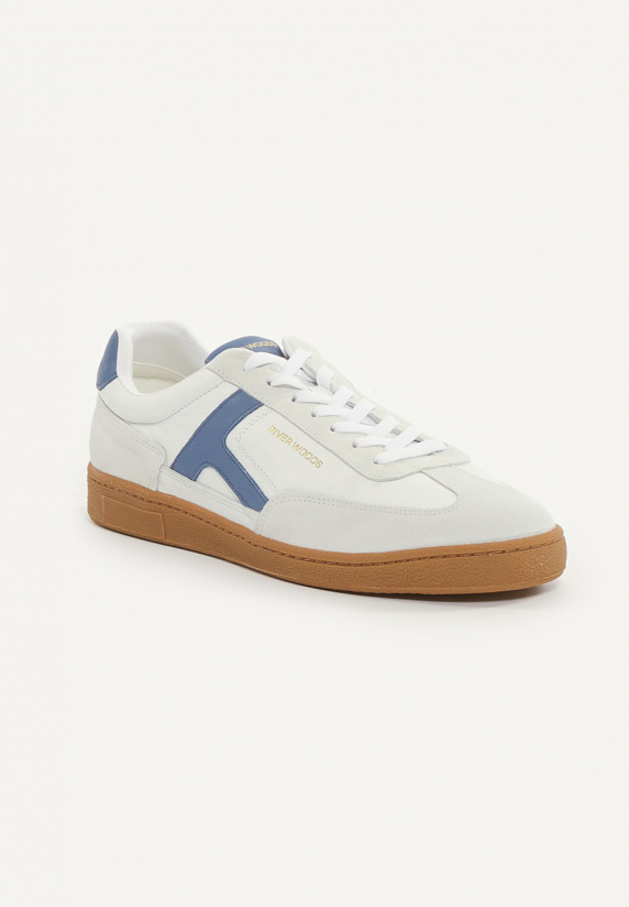 River Woods Lederen Sneakers Met Veters Wit