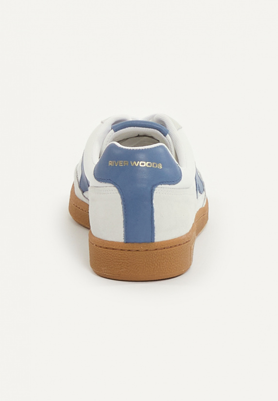 River Woods Lederen Sneakers Met Veters Wit