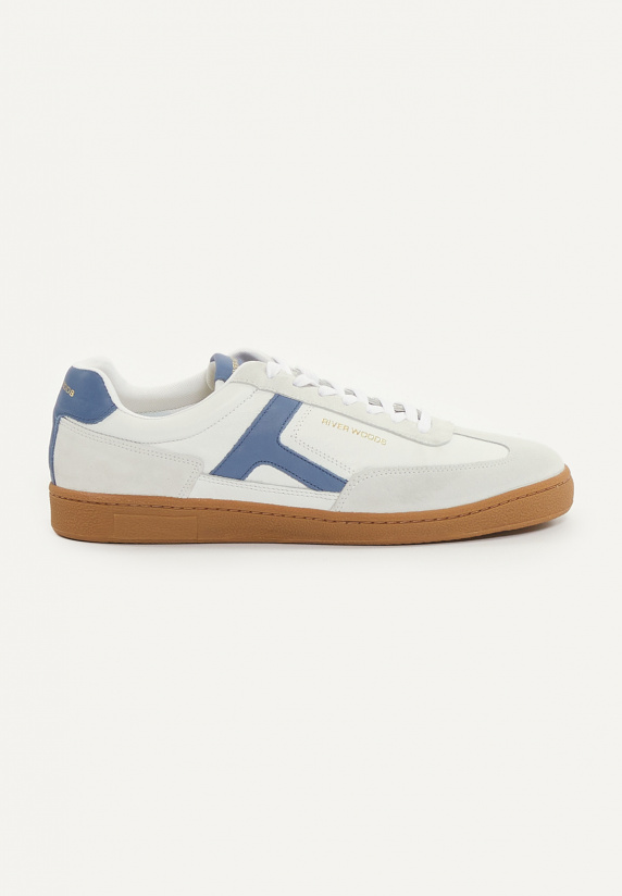 river woods Lederen sneakers met veters wit