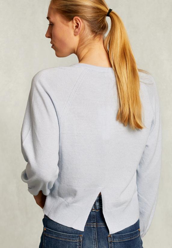 River Woods Lichtblauwe Cardigan Met Knopen