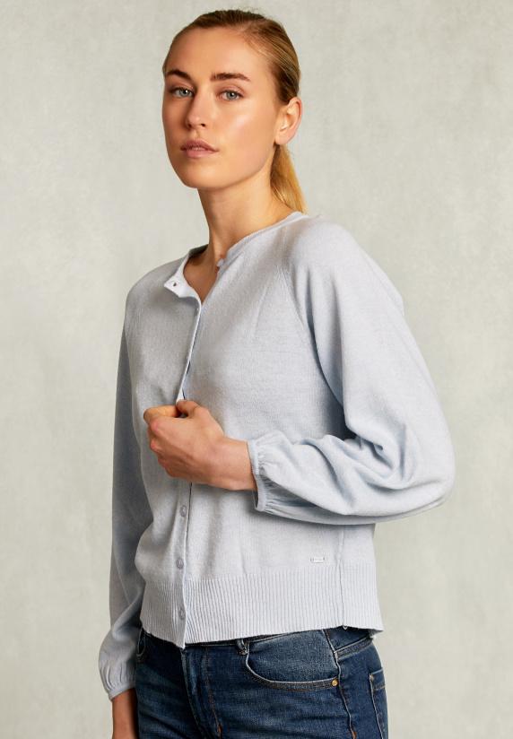 River Woods Lichtblauwe Cardigan Met Knopen