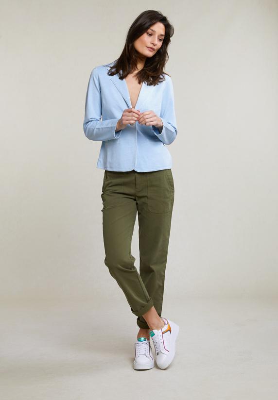 River Woods Lichtblauwe Sportieve Blazer 2 Zakken