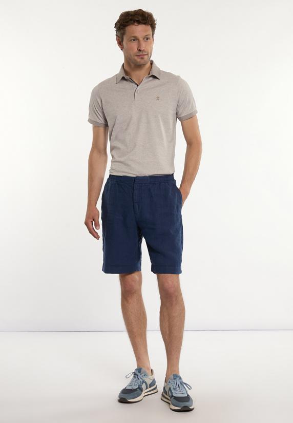 River Woods Linnen Short Met Plooien Indigo