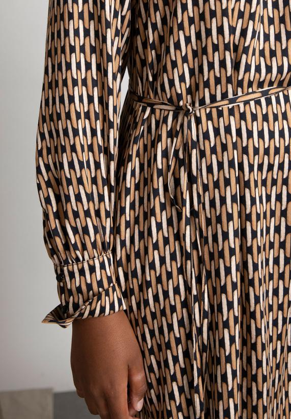 river woods Loszittende jurk in viscose in bruin