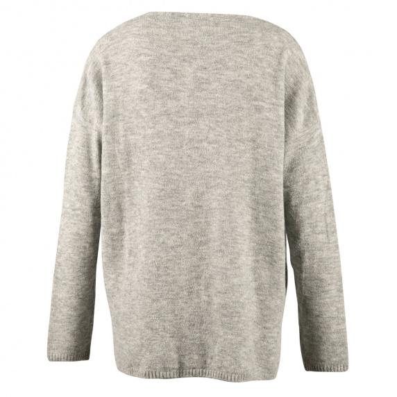 River Woods Loszittende Trui Met V-hals In Grijs