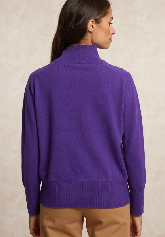 River Woods Merinotrui Opstaande Kraag Paars