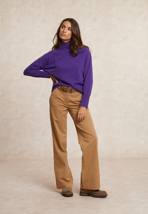 River Woods Merinotrui Opstaande Kraag Paars