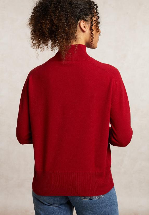 River Woods Merinotrui Opstaande Kraag Rood