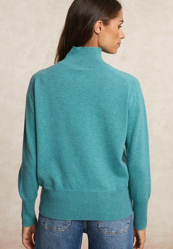 River Woods Merinotrui Opstaande Kraag Saliegroen